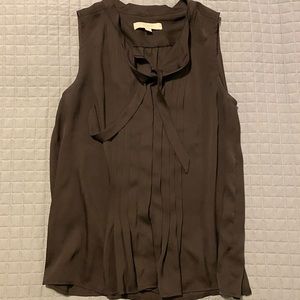 Black pleated LOFT blouse